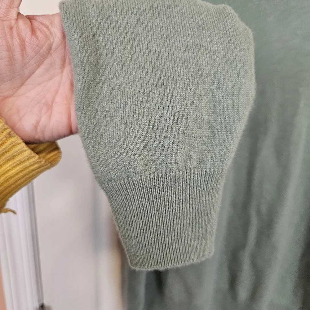 J. Crew Knit For J. Crew Sage Green Cashmere Sweater